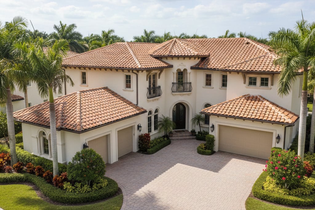 Custom tile roof replacement by BLU Roofing, the expert roofing contractor Palm Beach County homeowners trust.