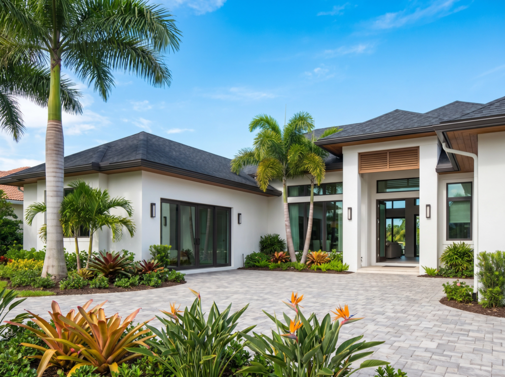 High-quality architectural shingle roof installation by BLU Roofing, your professional South Florida roofing contractor.