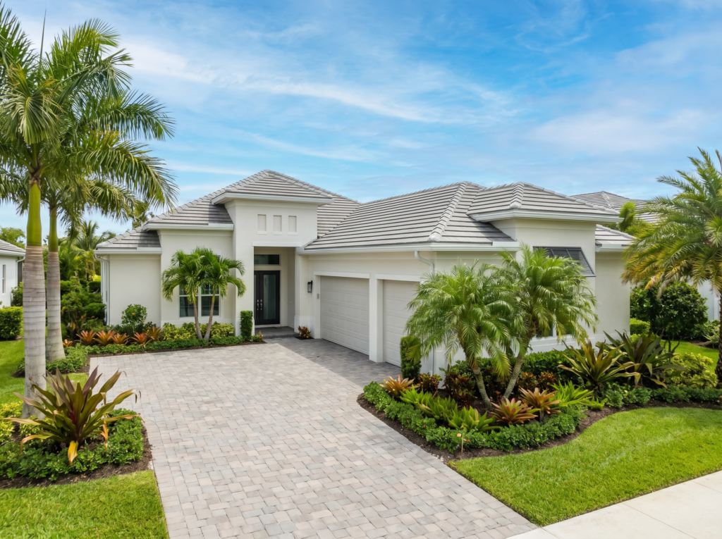 High-wind concrete tile roof installation in West Palm Beach by BLU Roofing.